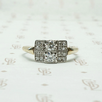 Gorgeous Geometric Two Tone Diamond Ring