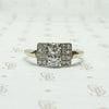 Gorgeous Geometric Two Tone Diamond Ring