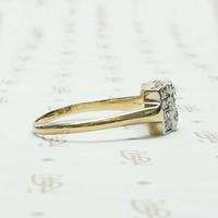 Gorgeous Geometric Two Tone Diamond Ring