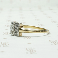 Gorgeous Geometric Two Tone Diamond Ring