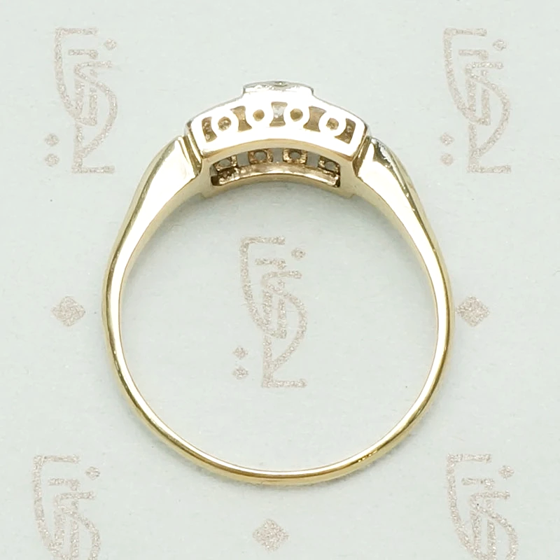 Gorgeous Geometric Two Tone Diamond Ring