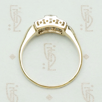 Gorgeous Geometric Two Tone Diamond Ring
