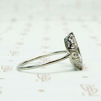 Lucky Number Eleven Diamond Horseshoe Ring