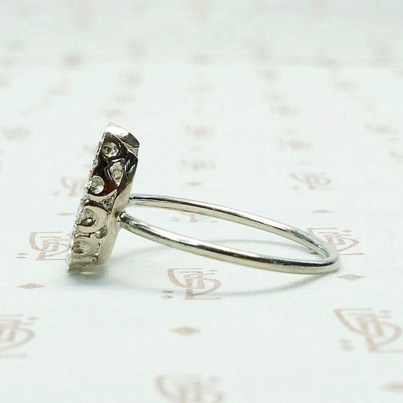 Lucky Number Eleven Diamond Horseshoe Ring
