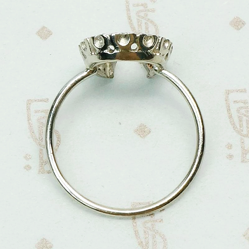 Lucky Number Eleven Diamond Horseshoe Ring