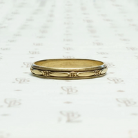 Art Deco Rosy Gold Floral Band in Larger Size