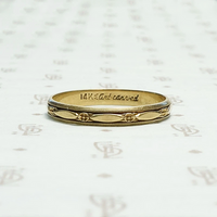 Art Deco Rosy Gold Floral Band in Larger Size