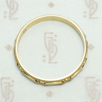 Art Deco Rosy Gold Floral Band in Larger Size