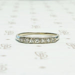 Seven Diamond White Gold Wedding Band