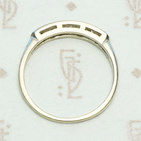 Seven Diamond White Gold Wedding Band