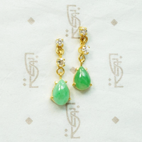 Jade & Diamond Earrings