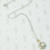 Hexagonal Two Tone Art Deco Diamond Pendant
