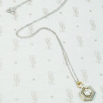 Hexagonal Two Tone Art Deco Diamond Pendant