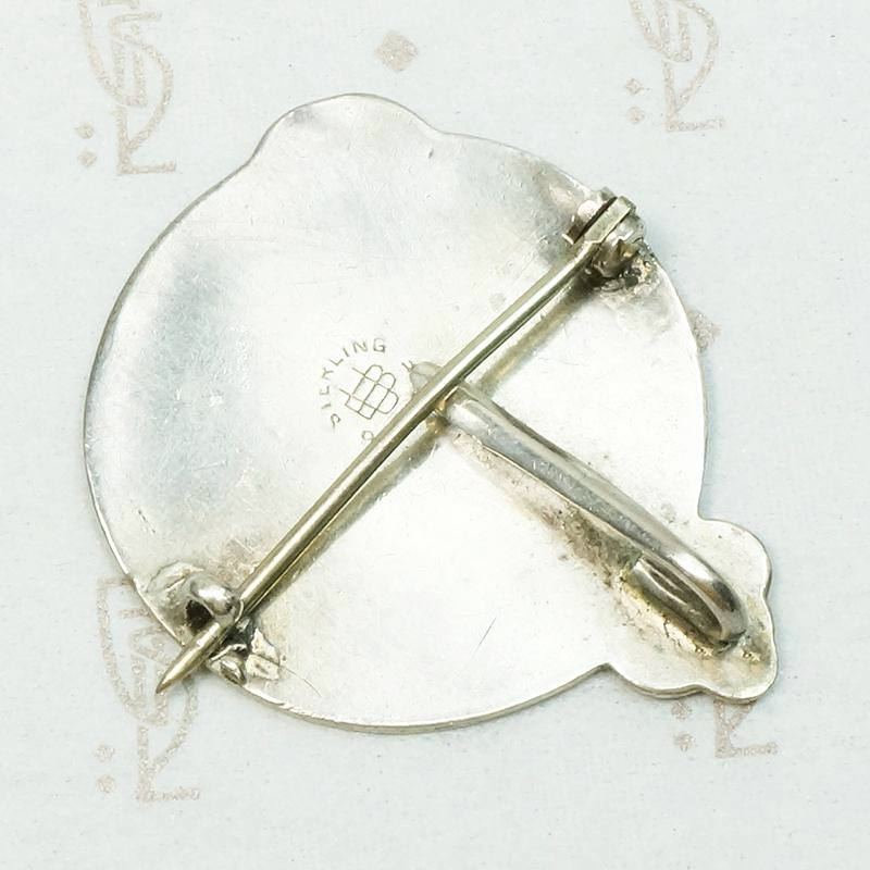 Mucha's Portrait of Sarah Bernhardt Brooch by Unger Bros