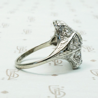 Edwardian Rectangular Dome Diamond Ring 