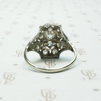Edwardian Rectangular Dome Diamond Ring 
