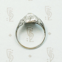 Edwardian Rectangular Dome Diamond Ring 