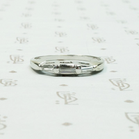 Classic Mid Century Baguette Diamond Band