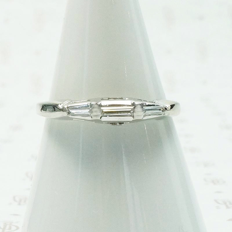 Classic Mid Century Baguette Diamond Band