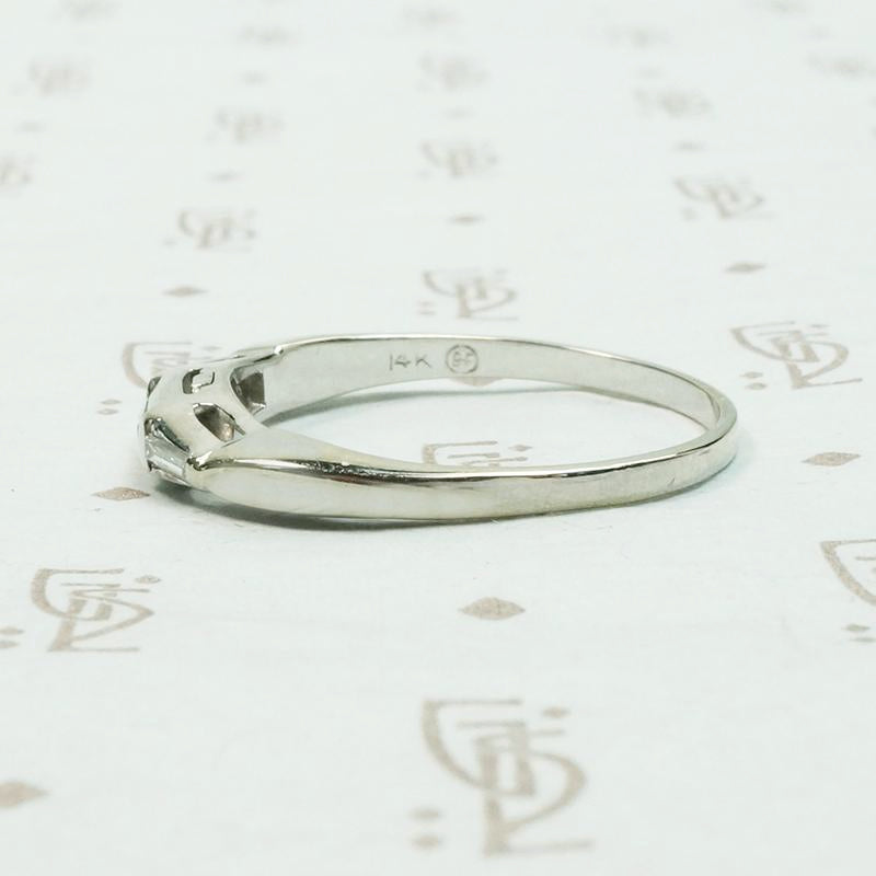 Classic Mid Century Baguette Diamond Band