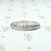 Superb Double Diamond Platinum Band by Granat Bros.