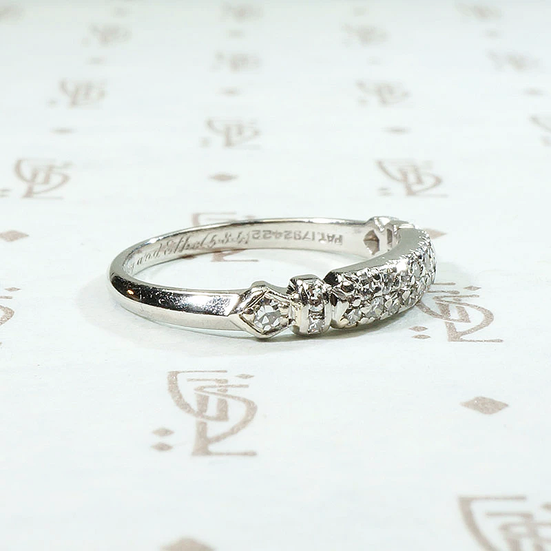 Superb Double Diamond Platinum Band by Granat Bros.