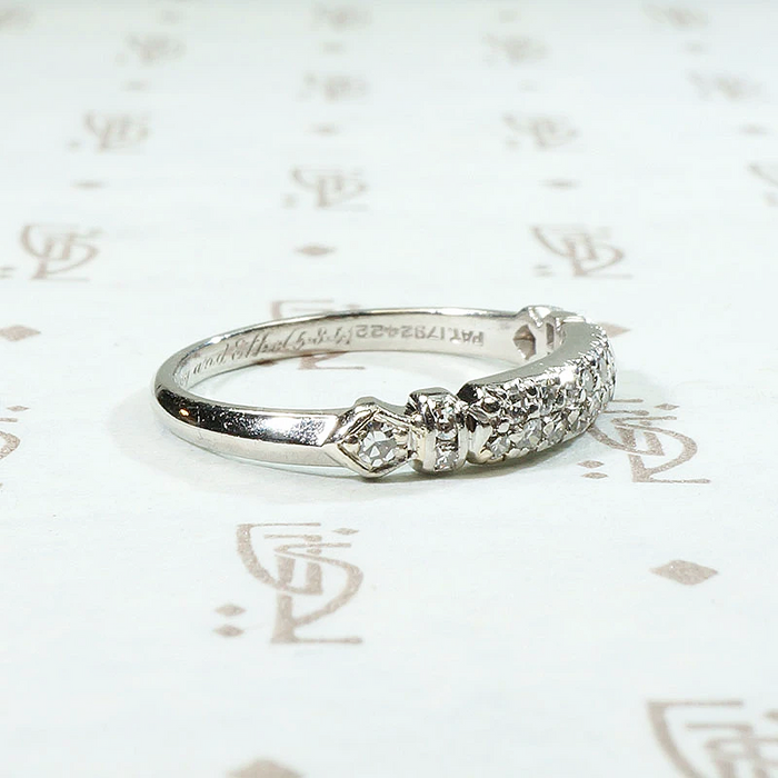 Superb Double Diamond Platinum Band by Granat Bros.