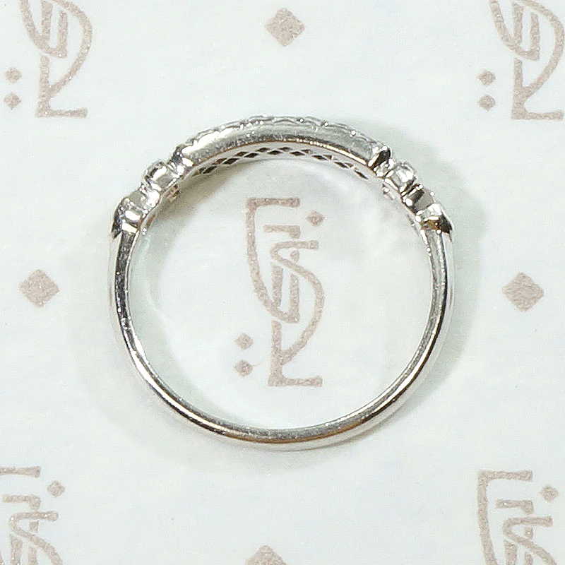 Superb Double Diamond Platinum Band by Granat Bros.