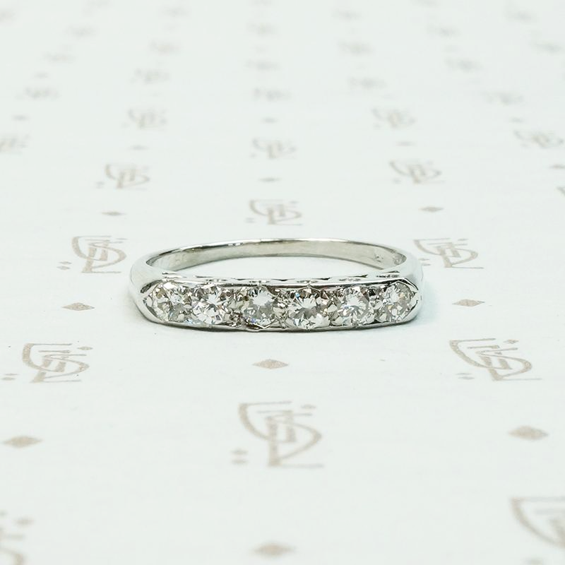 Sparkling Diamond Band in White Gold