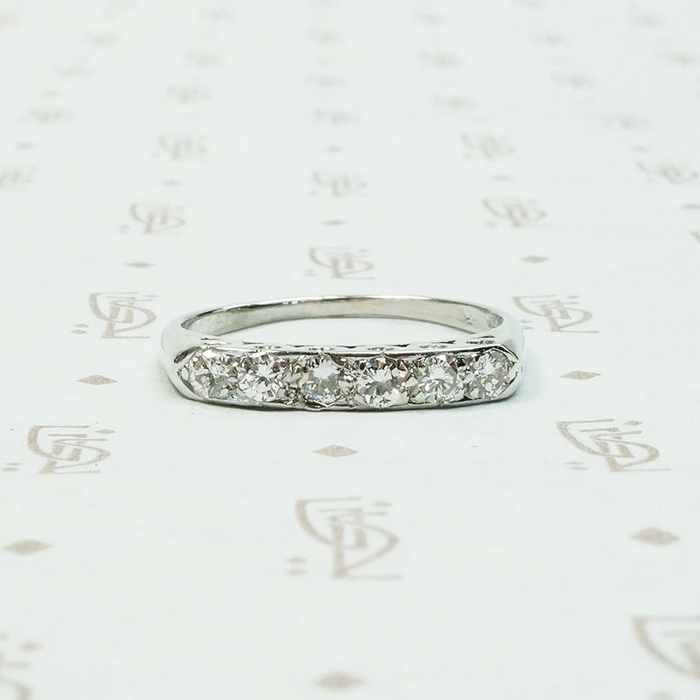 Sparkling Diamond Band in White Gold