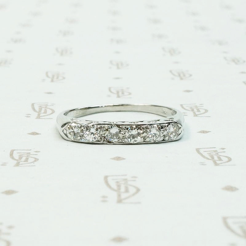 Sparkling Diamond Band in White Gold