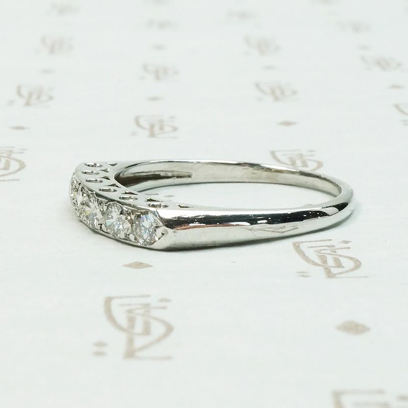 Sparkling Diamond Band in White Gold