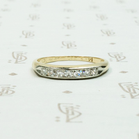 Two Tone Channel Set Diamond Band