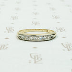 Two Tone Channel Set Diamond Band
