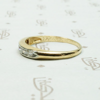Two Tone Channel Set Diamond Band