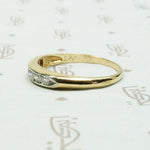 Two Tone Channel Set Diamond Band