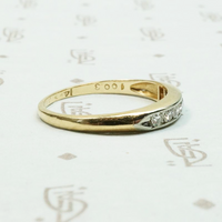 Two Tone Channel Set Diamond Band