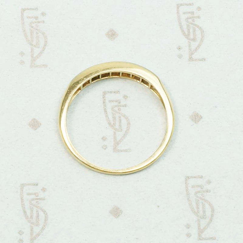 Two Tone Channel Set Diamond Band