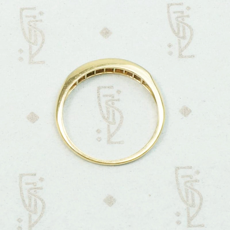 Two Tone Channel Set Diamond Band