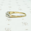 Two Tone Diamond Band with Fancy Prongs