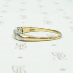 Two Tone Diamond Band with Fancy Prongs