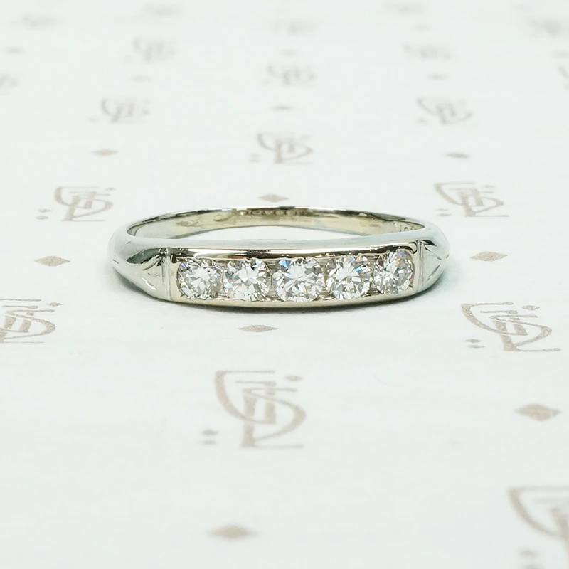 Refined Diamond Band in 18k White Gold