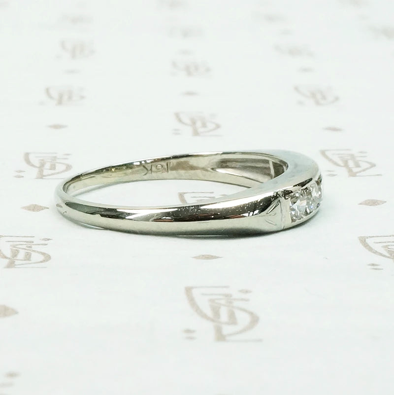 Refined Diamond Band in 18k White Gold