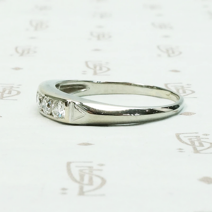 Refined Diamond Band in 18k White Gold