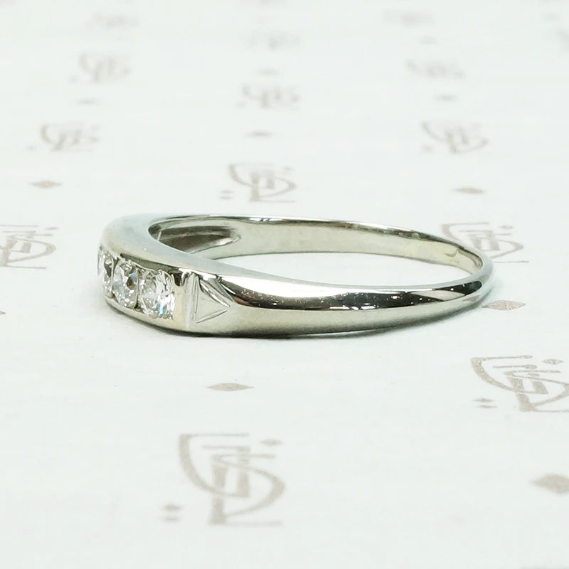 Refined Diamond Band in 18k White Gold