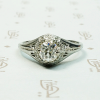 Wreath of Flowers Filigree Engagement Ring