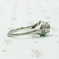 Wreath of Flowers Filigree Engagement Ring