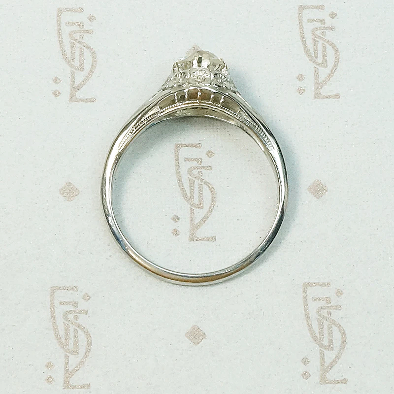 Wreath of Flowers Filigree Engagement Ring