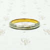Engraved Edwardian English Platinum & 18k Band