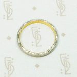 Engraved Edwardian English Platinum & 18k Band